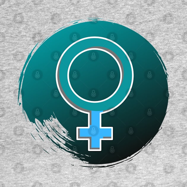 Female Symbol – Blue and Green by KoreDemeter14